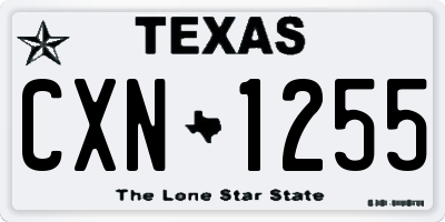 TX license plate CXN1255