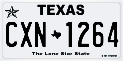 TX license plate CXN1264