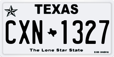 TX license plate CXN1327