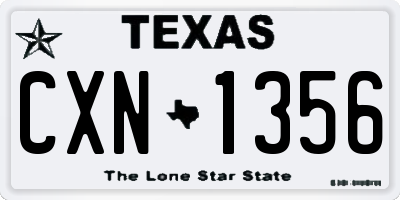 TX license plate CXN1356