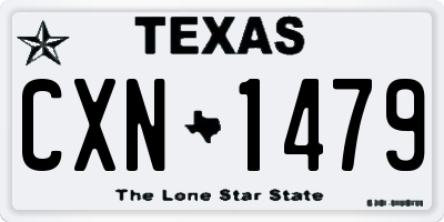 TX license plate CXN1479