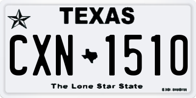 TX license plate CXN1510
