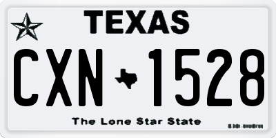 TX license plate CXN1528