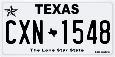 TX license plate CXN1548