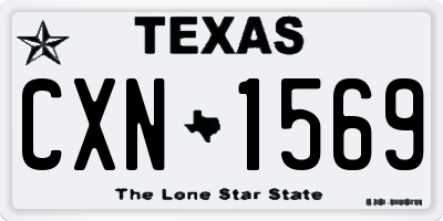 TX license plate CXN1569