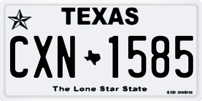 TX license plate CXN1585