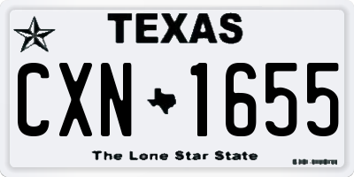 TX license plate CXN1655