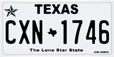 TX license plate CXN1746