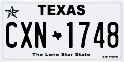 TX license plate CXN1748