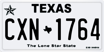 TX license plate CXN1764