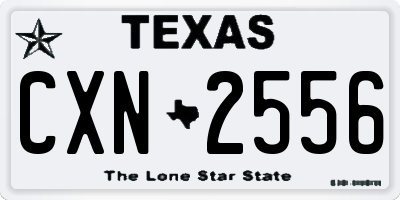 TX license plate CXN2556