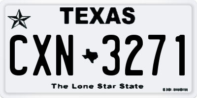 TX license plate CXN3271