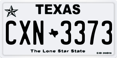 TX license plate CXN3373