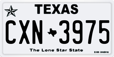 TX license plate CXN3975