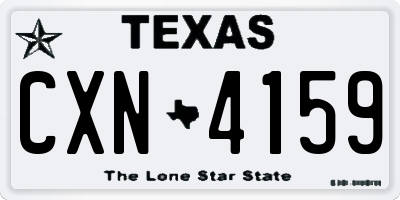TX license plate CXN4159