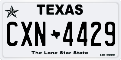 TX license plate CXN4429