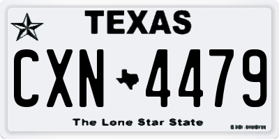 TX license plate CXN4479