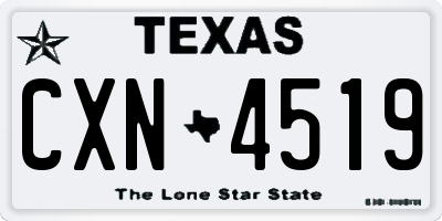 TX license plate CXN4519
