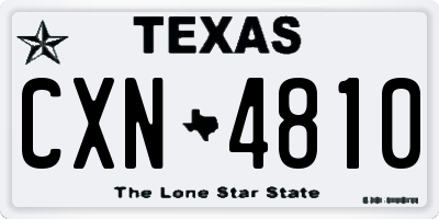 TX license plate CXN4810