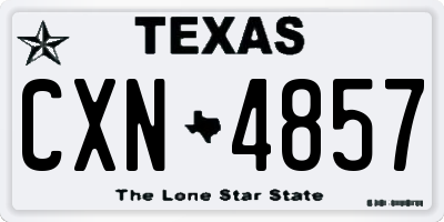 TX license plate CXN4857