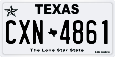 TX license plate CXN4861