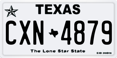 TX license plate CXN4879