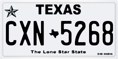 TX license plate CXN5268