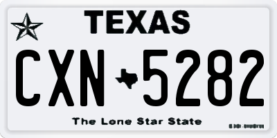 TX license plate CXN5282
