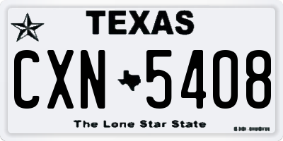 TX license plate CXN5408