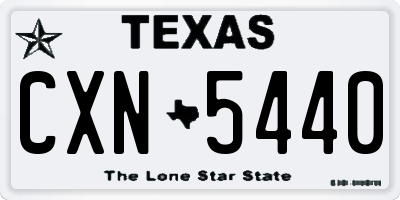 TX license plate CXN5440