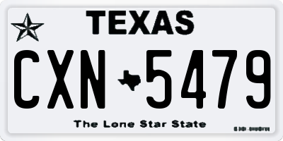 TX license plate CXN5479