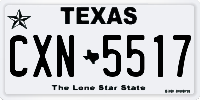 TX license plate CXN5517
