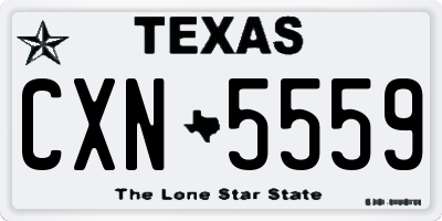 TX license plate CXN5559