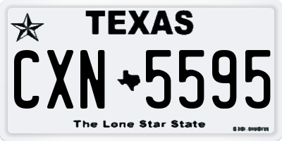TX license plate CXN5595