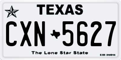 TX license plate CXN5627