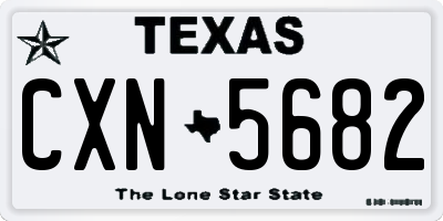 TX license plate CXN5682