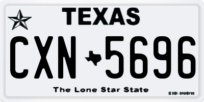 TX license plate CXN5696