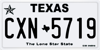 TX license plate CXN5719