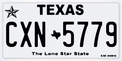 TX license plate CXN5779