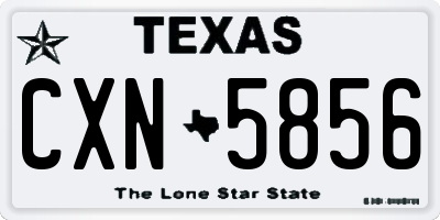 TX license plate CXN5856