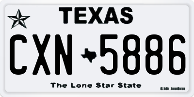 TX license plate CXN5886
