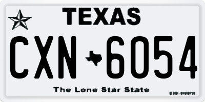 TX license plate CXN6054