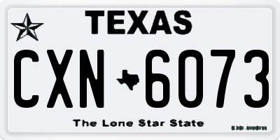 TX license plate CXN6073