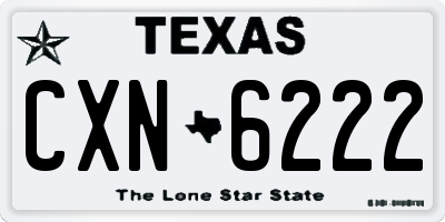 TX license plate CXN6222