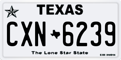 TX license plate CXN6239