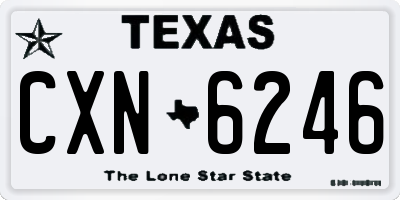 TX license plate CXN6246
