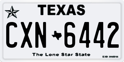 TX license plate CXN6442