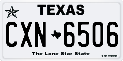 TX license plate CXN6506