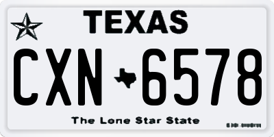 TX license plate CXN6578