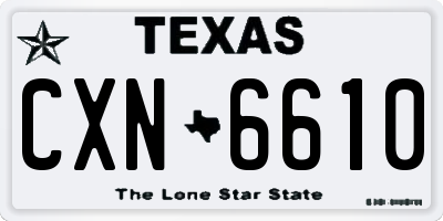 TX license plate CXN6610